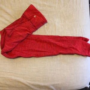 Red Lululemon leggings